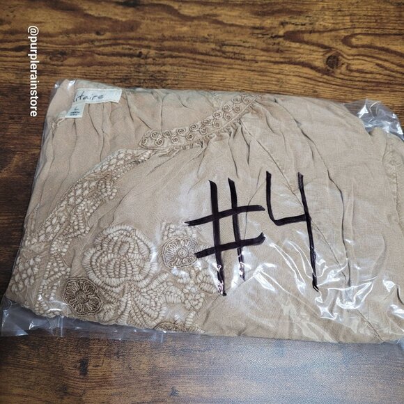 Solitare Floral Embroidered Top L Crochet Lace Coquette Ethereal Country Girl - Picture 12 of 12